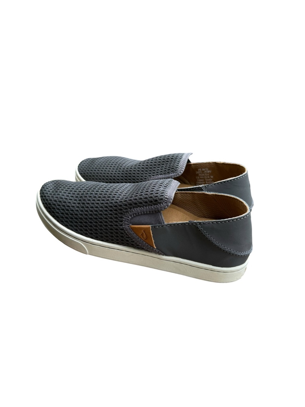 OluKai Women's Slip-On Flats in  Gray with Cream Sole